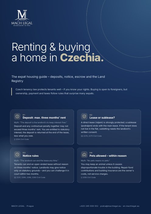 Renting & buying a home in Czechia