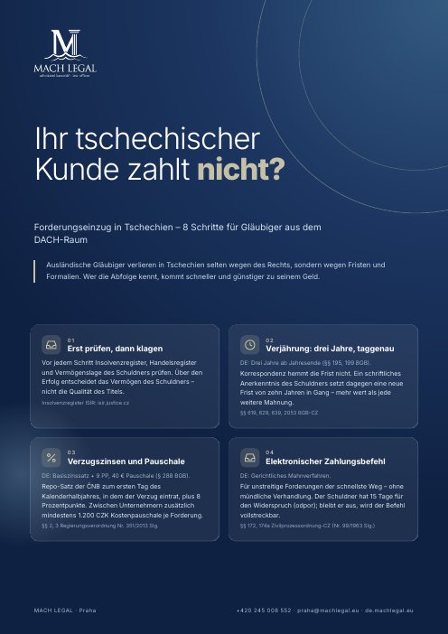 Ihr tschechischer Kunde zahlt nicht?