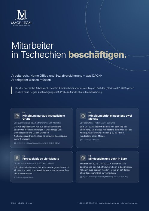 Mitarbeiter in Tschechien beschäftigen