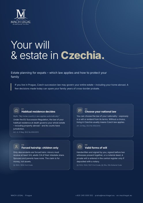 Your will & estate in Czechia
